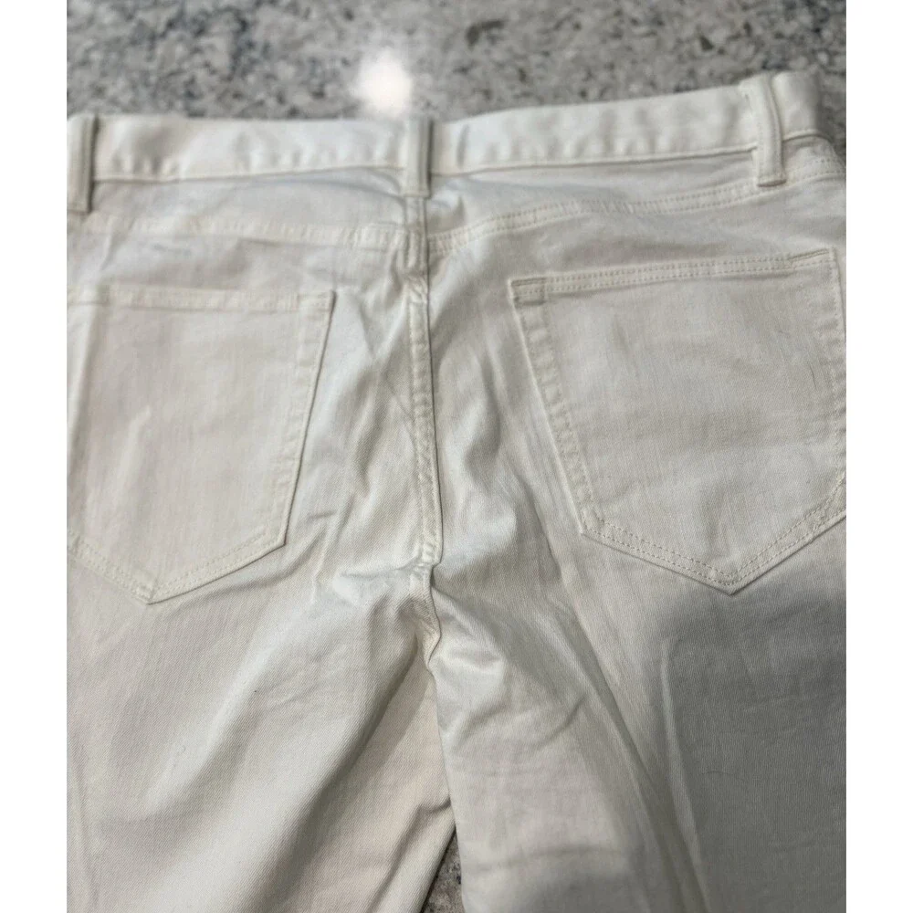 Banana Republic Rapid Movement Jeans Mens 32x30 White Tapered Stretch Denin
